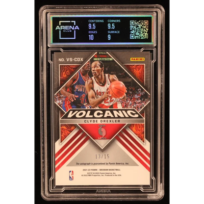 Clyde Drexler graded mint 9.5 basketball trading card from Trail Blazers legend