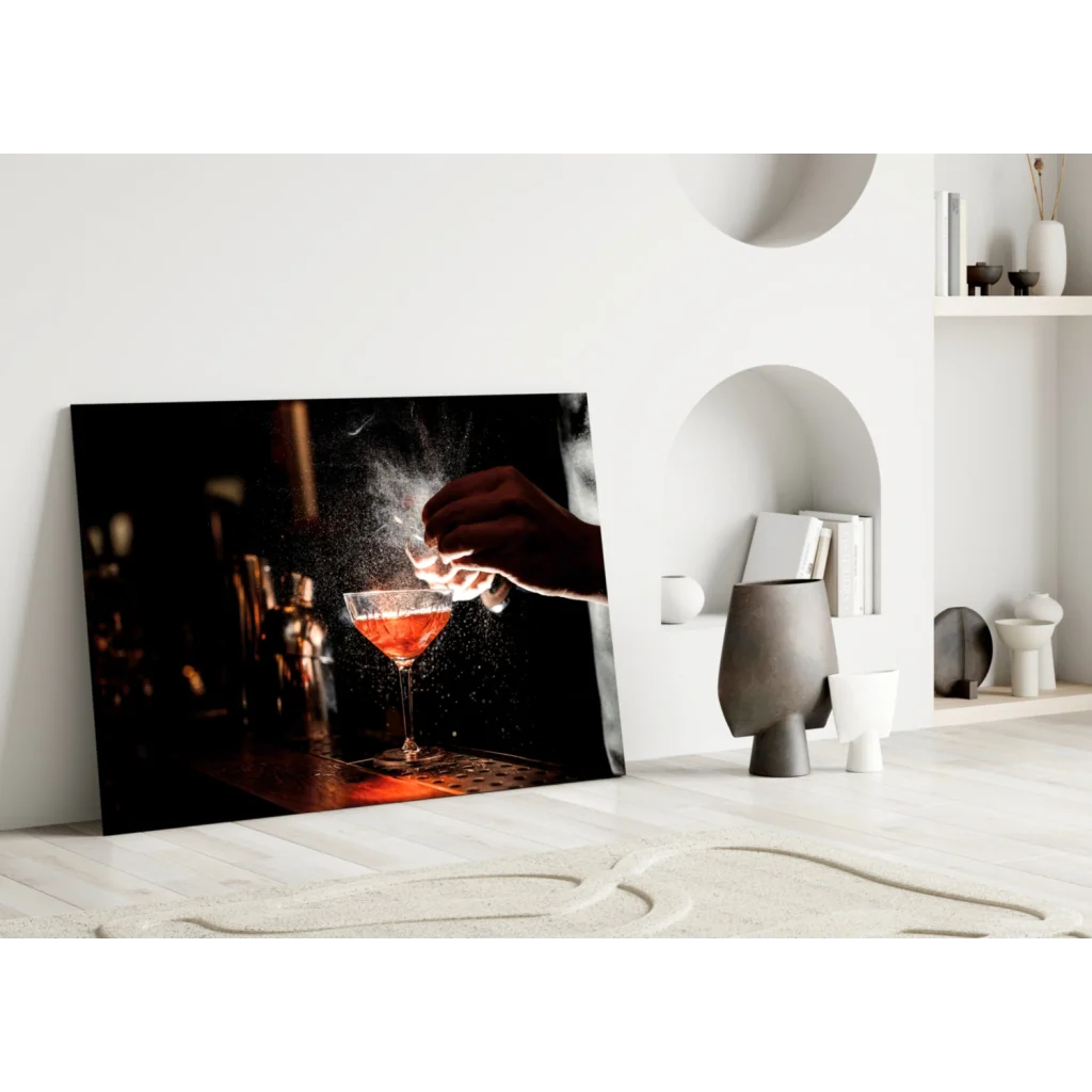 Cocktail Bartender Glass Wall Art Canvas Print Set | Modern Wall Art Decor | vintageantiquesgifts.com