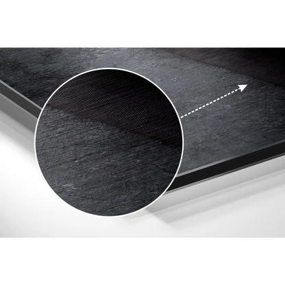 Black textured brushed aluminium dibond wall art print