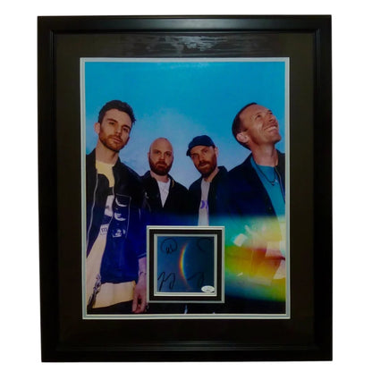 Framed signed Coldplay band photo, JSA authenticated 16x20 music piece