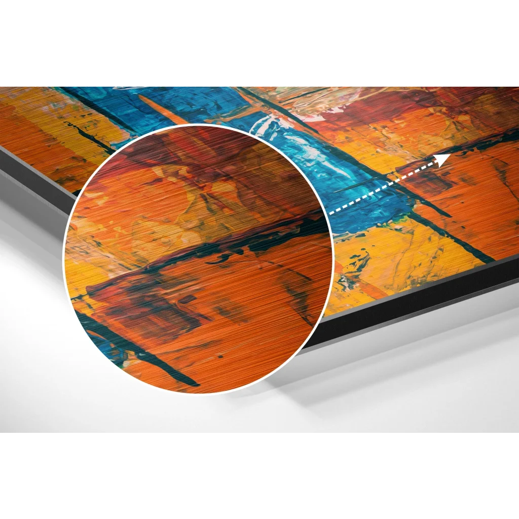 Vibrant Abstract Art on Brushed Aluminium Dibond Canvas | Modern Wall Art Decor | vintageantiquesgifts.com