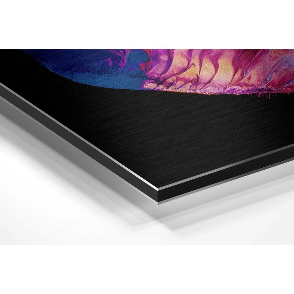 Vibrant Abstract Art on Brushed Aluminium Dibond Print | Glass Wall Art Print | vintageantiquesgifts.com