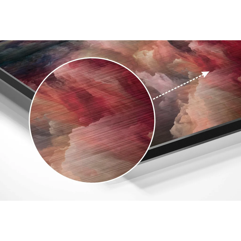 Colorful Clouds Brushed Aluminium Dibond Wall Art