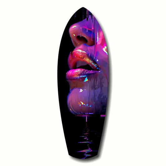 Vibrant Colorful Lips Tempered Glass Art for Your Wall | Insigneart USA | vintageantiquesgifts.com