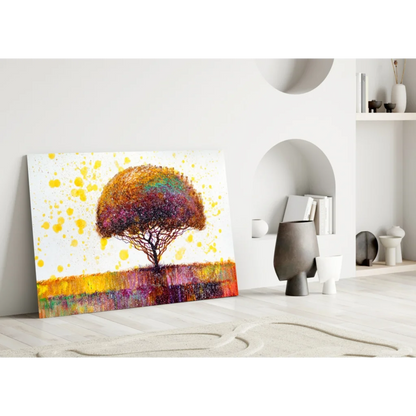 Rainbow Tree Splash Canvas Wall Art | Modern Wall Art Decor | vintageantiquesgifts.com