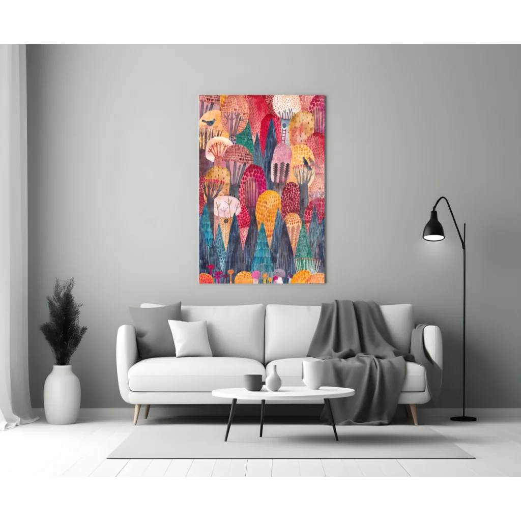 Whimsical Jellyfish and Forest Canvas Wall Art Collection | Modern Wall Art Decor | vintageantiquesgifts.com