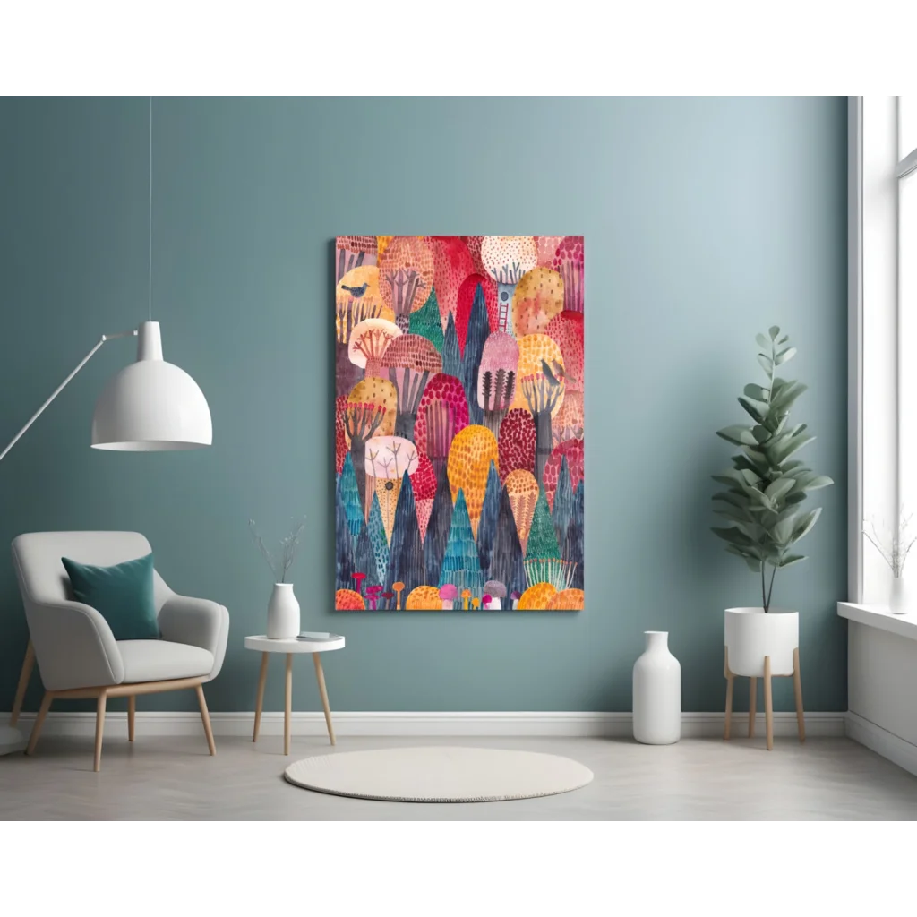 Whimsical Jellyfish and Forest Canvas Wall Art Collection | Contemporary Home Wall Art | vintageantiquesgifts.com
