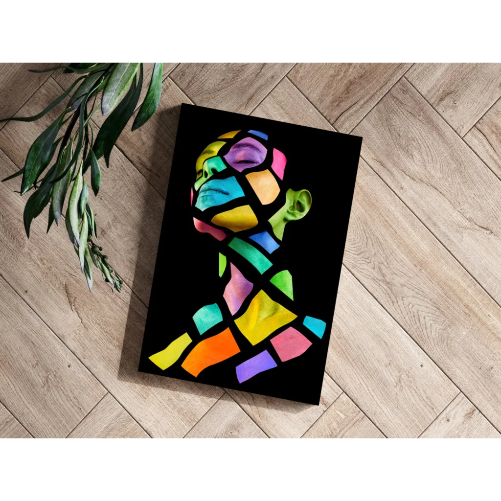 Stunning Rainbow Mosaic Insigne Aluminum Prints | Modern Wall Art Decor | vintageantiquesgifts.com