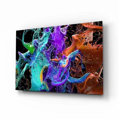 Explosive Color Splash Canvas Wall Art on Black Background | Insigneart USA | vintageantiquesgifts.com
