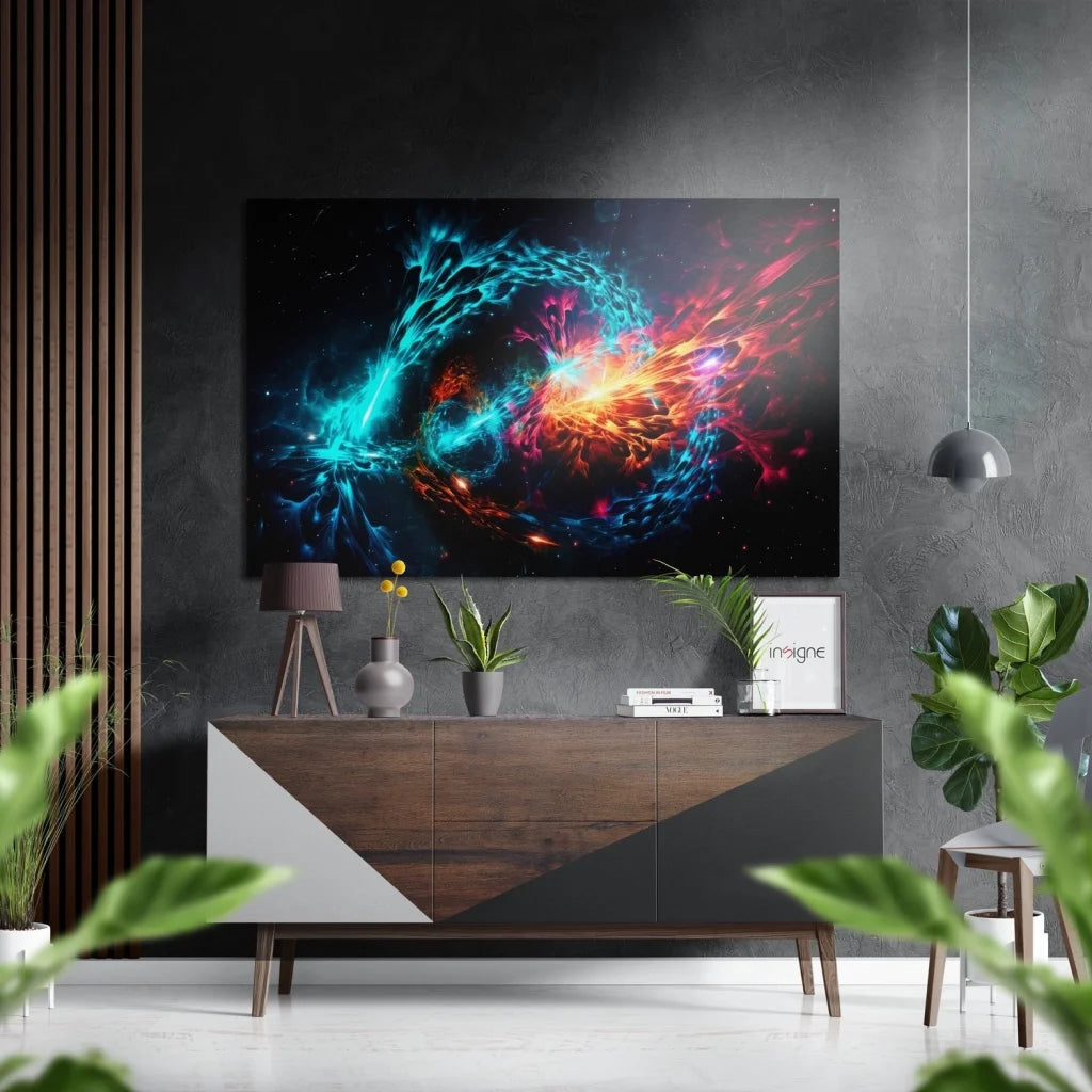Cosmic Nebula Brushed Aluminium Dibond Wall Art | Insigneart USA | vintageantiquesgifts.com