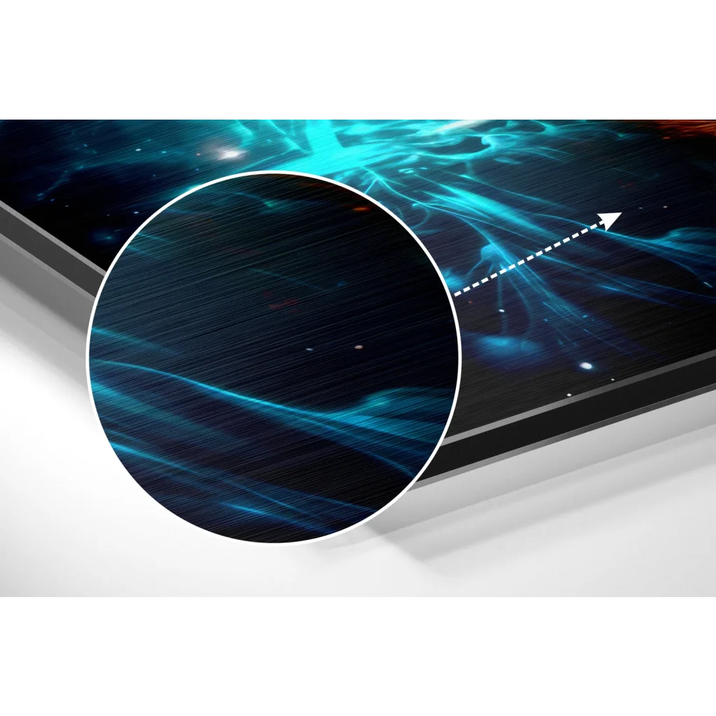 Sleek Cosmic Nebula on brushed aluminium dibond wall art
