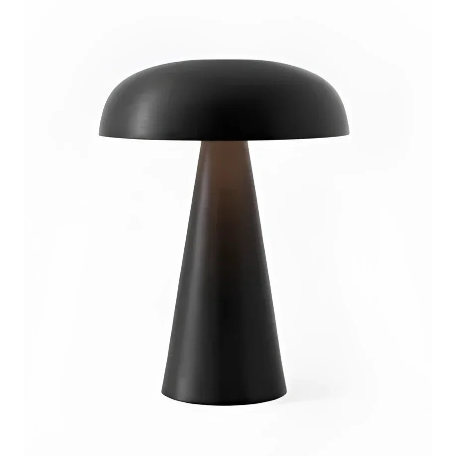 Black mushroom-shaped Como Portable Lamp SC53 with conical base for stylish lighting