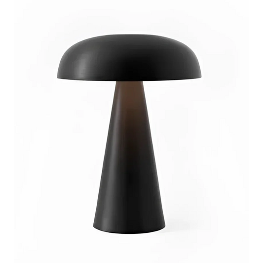 Black mushroom-shaped Como Portable Lamp SC53 with conical base for stylish lighting