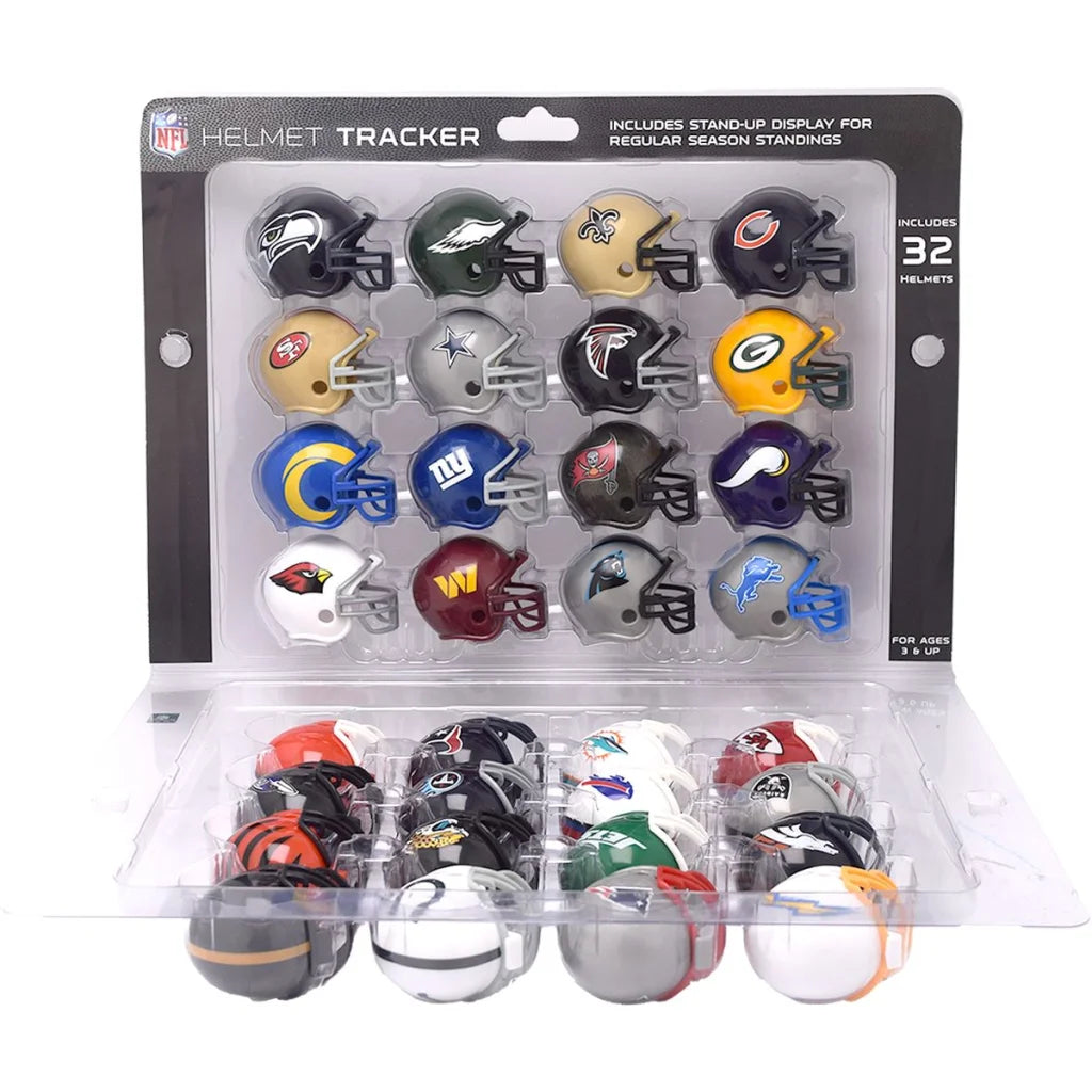 Complete 32 Piece NFL Helmet Tracker Collection 2024 | Authentic Sports Collectible | vintageantiquesgifts.com