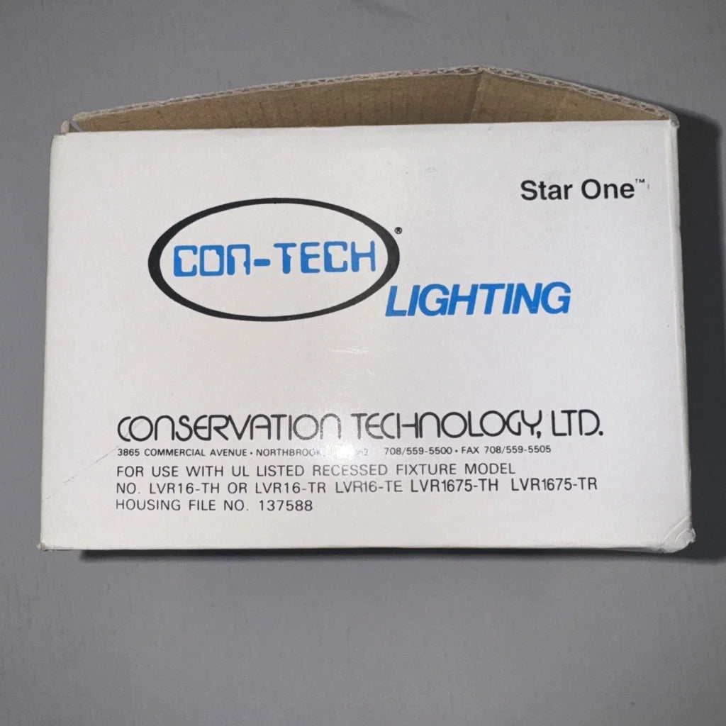 White Con-Tech Lighting CTR1625 Adjust pin spot recessed housing box