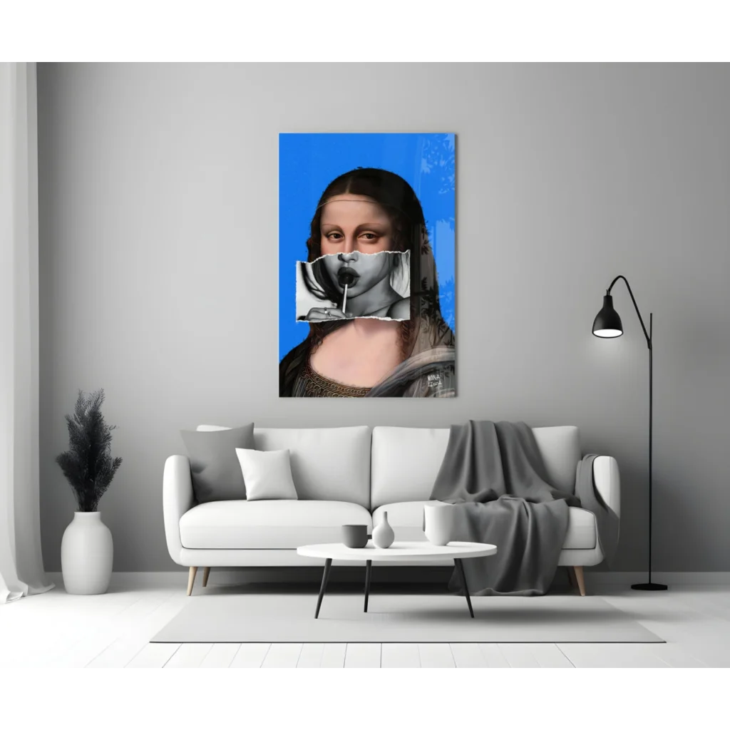 Pop Art Mona Lisa Canvas Wall Art with Lollipop Twist | Modern Wall Art Decor | vintageantiquesgifts.com