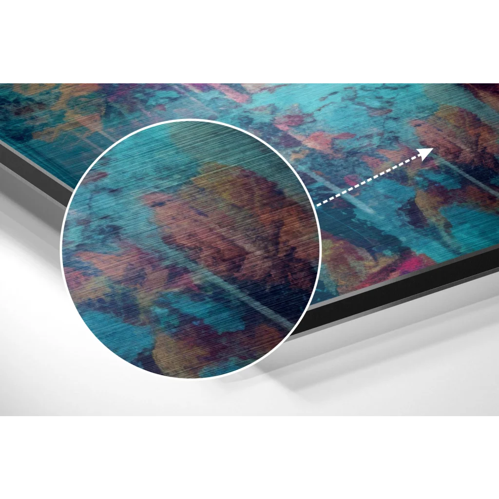 Vibrant Abstract Lion Art on Brushed Aluminium Dibond Print | Modern Wall Art Decor | vintageantiquesgifts.com