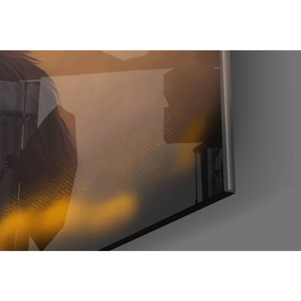 Cool Monkey wall art on canvas with gold sunglasses and sleek 4K smart TV