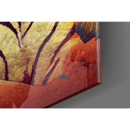 Vibrant cool tiger pop art wall art canvas with bold yellow orange purple strokes