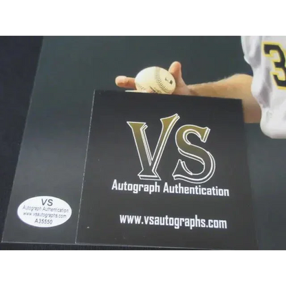 Corbin Burnes signed Brewers 8x10 photo with autograph authentication info displayed