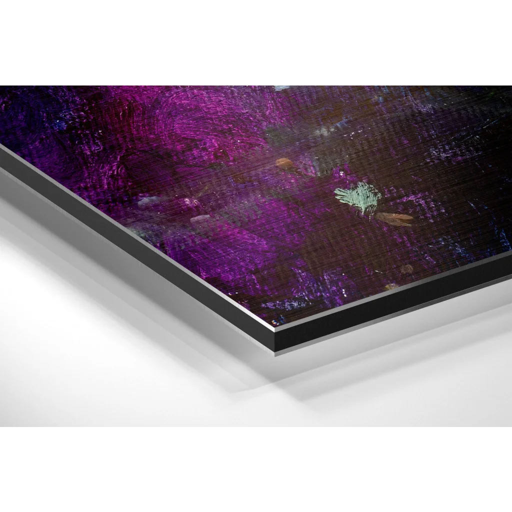 Cosmic Purple Galaxy brushed aluminium dibond abstract art print