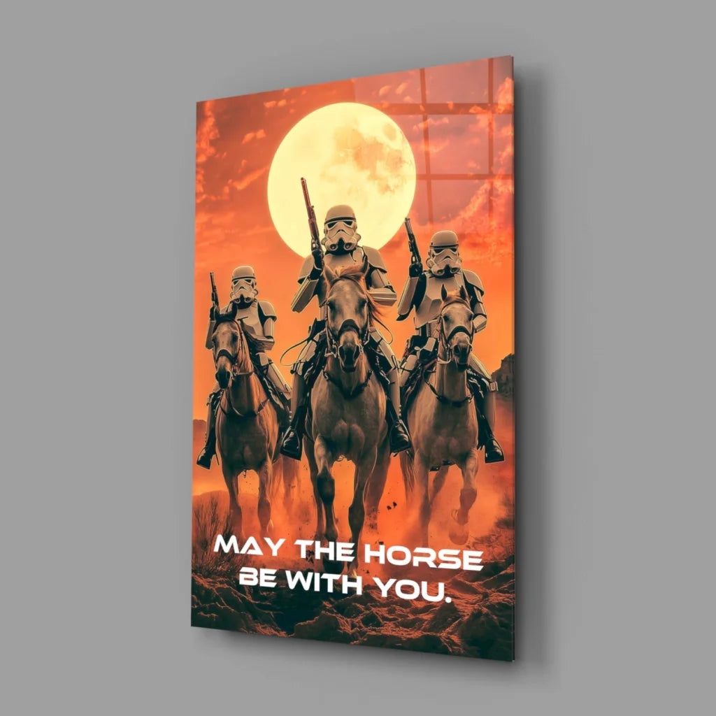 May The Horse Be With You Star Wars Wall Art Canvas Print | Glass Wall Art Print | vintageantiquesgifts.com