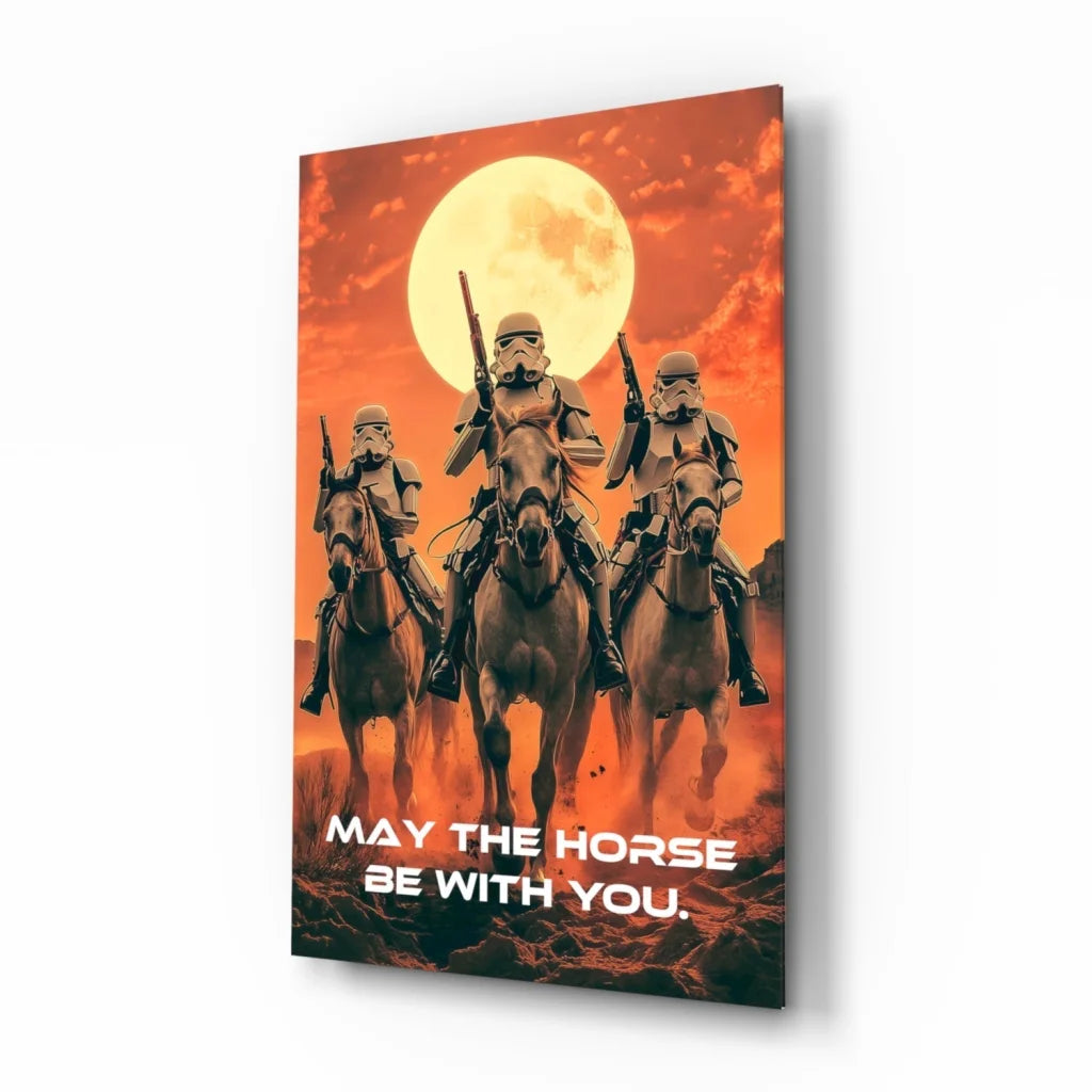 May The Horse Be With You Star Wars Wall Art Canvas Print | Insigneart USA | vintageantiquesgifts.com
