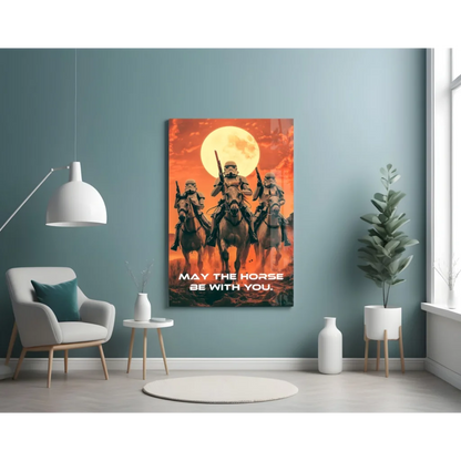 May The Horse Be With You Star Wars Wall Art Canvas Print | Contemporary Home Wall Art | vintageantiquesgifts.com