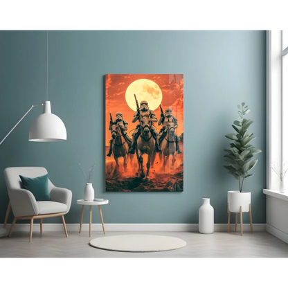Stormtroopers Sunset Ride Star Wars Canvas Wall Art | Contemporary Home Wall Art | vintageantiquesgifts.com