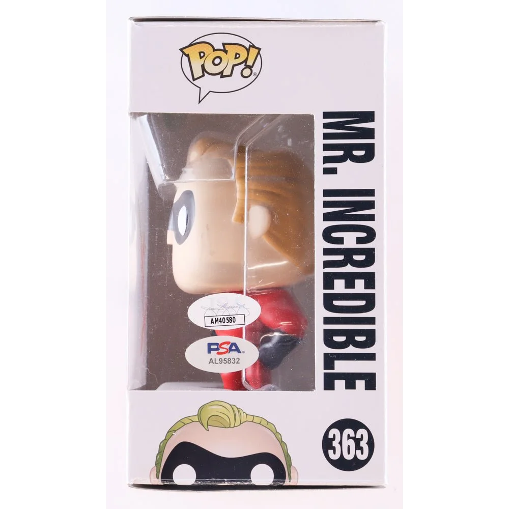 Funko Pop Mr. Incredible vinyl figure with PSA sticker, Nelson Signed Incredibles collectible