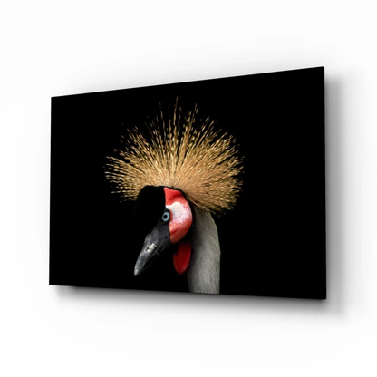 Stunning Golden Crowned Crane Canvas Wall Art Print | Insigneart USA | vintageantiquesgifts.com