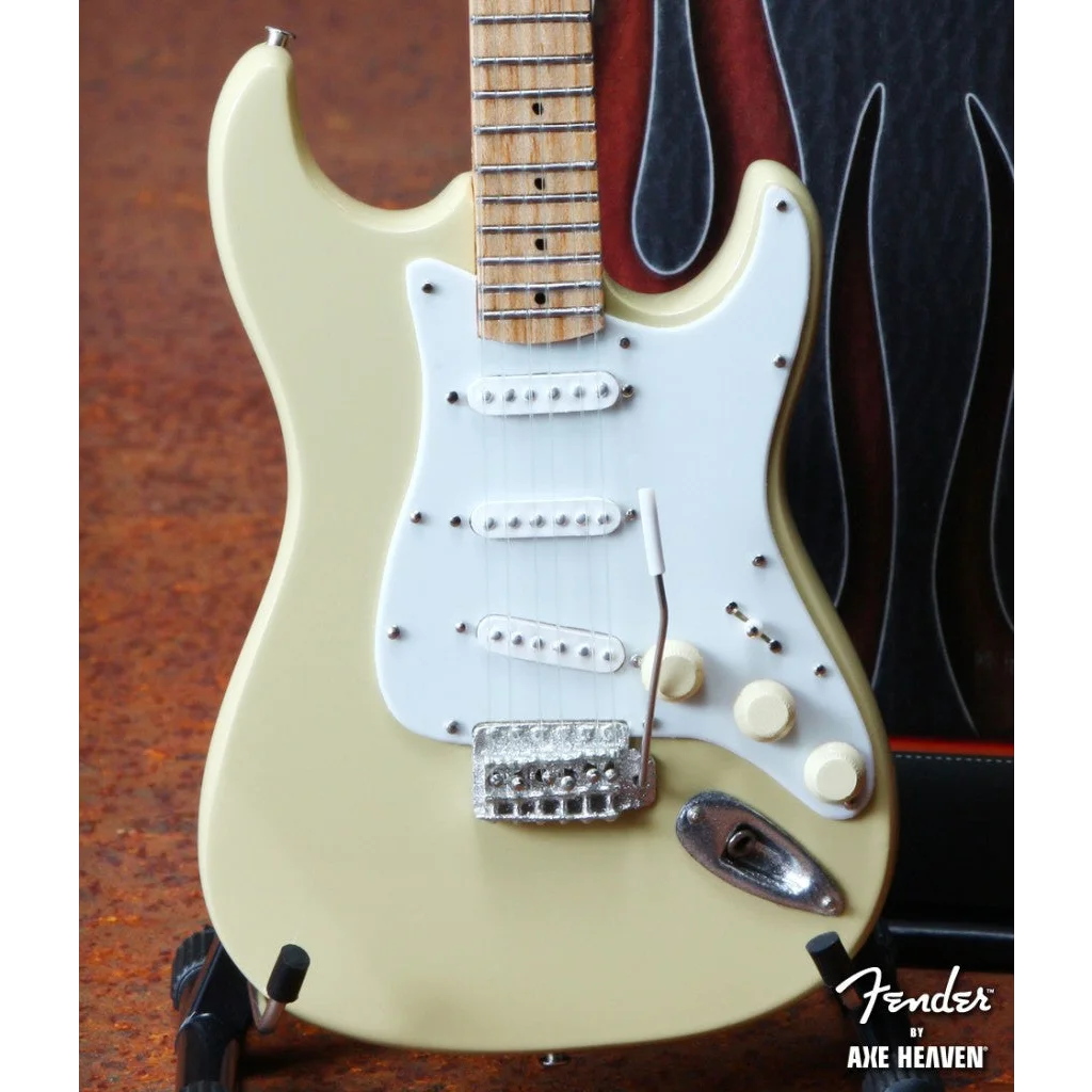 Cream Fender Strat guitar case gift with Axe Heaven stand