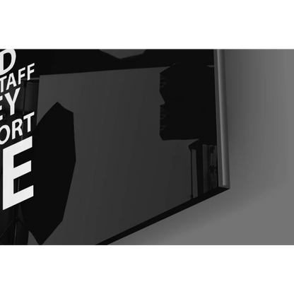 Black and white stylized cross wall art with The Lord Is My Shepherd text