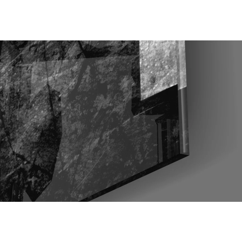 Distressed cross textured black and white wall art canvas