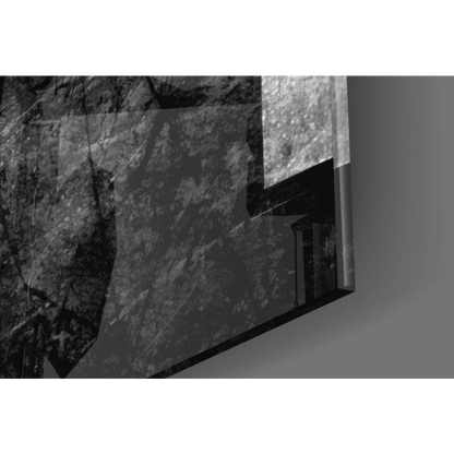 Distressed cross textured black and white wall art canvas