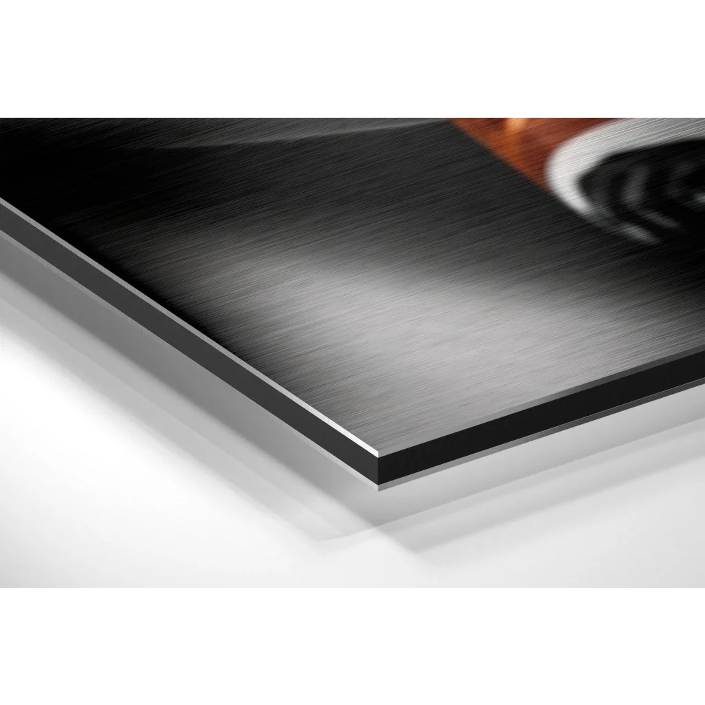 Bold cigar woman art on brushed aluminium dibond print