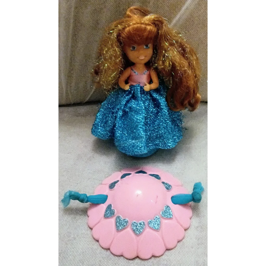 Vintage Tonka Cupcake Doll Honey Drop blue glitter princess with brown hair