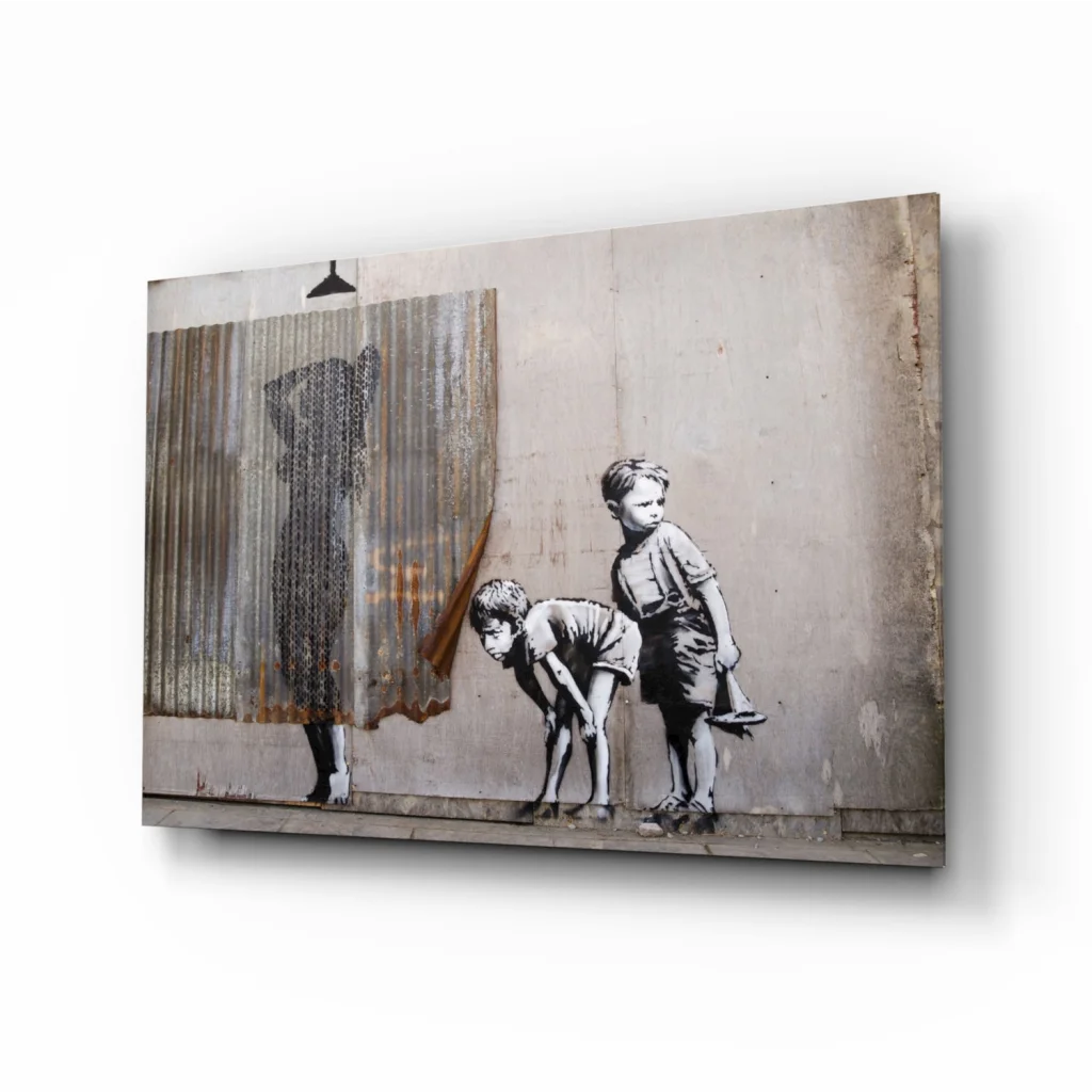 Street Art Kids Canvas Wall Art Print Black and White | Insigneart USA | vintageantiquesgifts.com