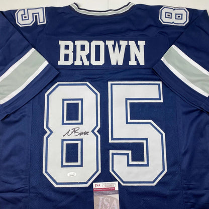 Signed Dallas Cowboys #85 football jersey, perfect for sports league fans and custom jersey collectors