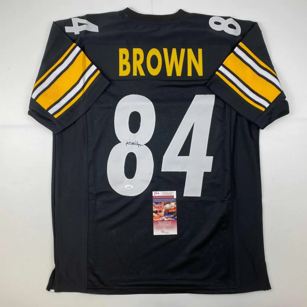 Custom professional sports jersey with autograph and PSA/DNA cert featuring Brown 84