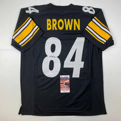 Custom professional sports jersey with autograph and PSA/DNA cert featuring Brown 84