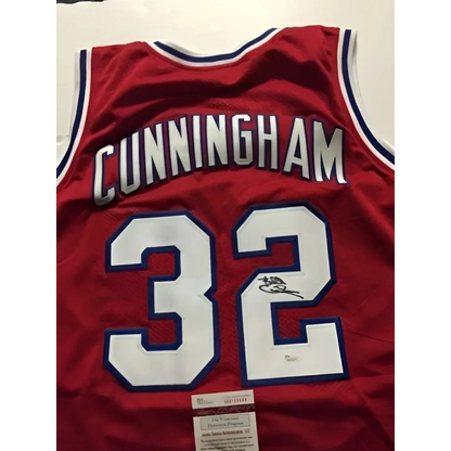 Red custom jersey with CUNNINGHAM 32 for professional sports league fans