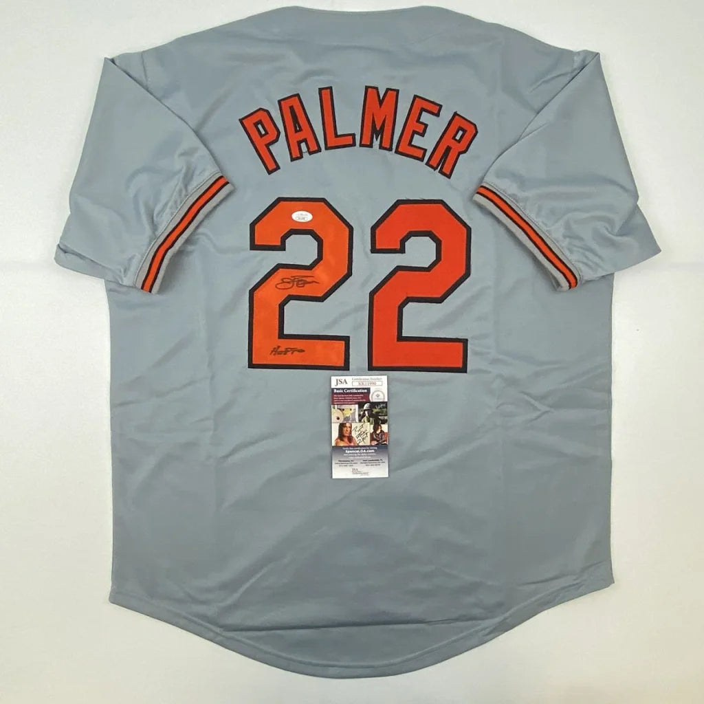 Gray custom baseball jersey with Palmer name and number 22 for professional sports league