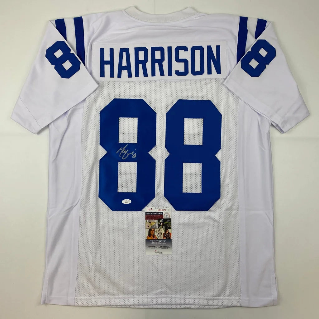 Custom Jersey Harrison 88: White football jersey with blue accents