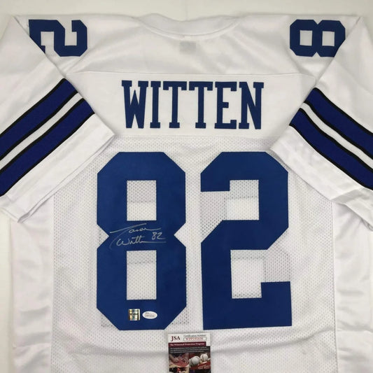 White Dallas Cowboys Jason Witten autographed custom jersey for professional sports fans