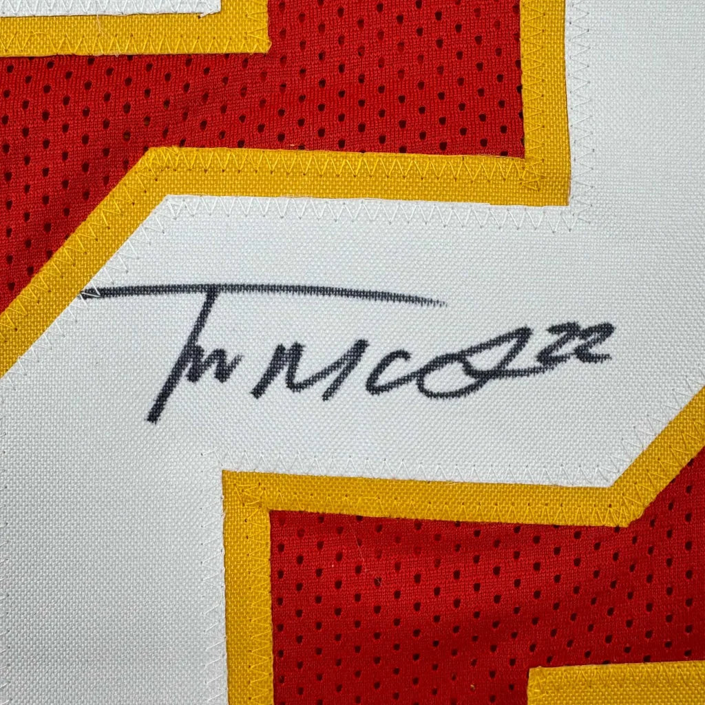 Custom Jersey McDuffie 22 Kansas City Chiefs Red Gold Signed