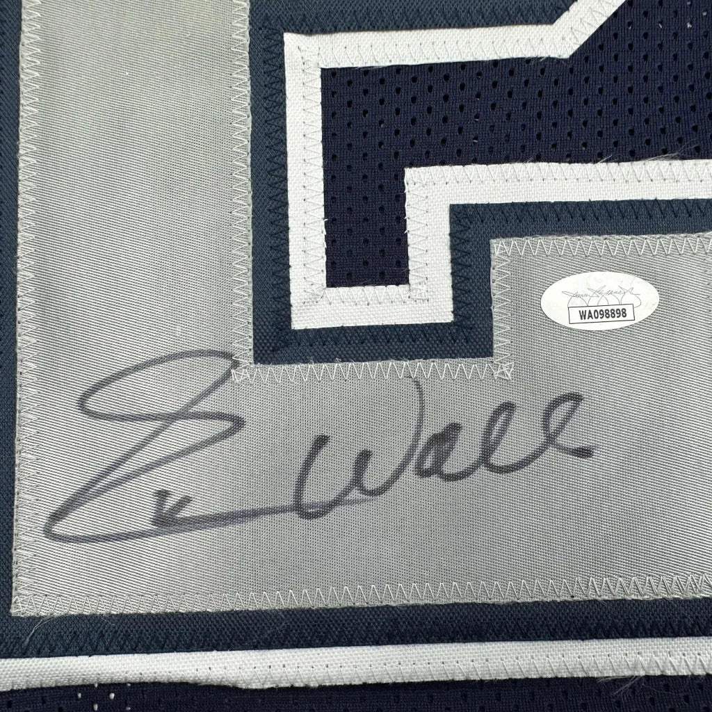 Dallas Cowboys autographed custom jersey patch, navy blue and white professional sports league design