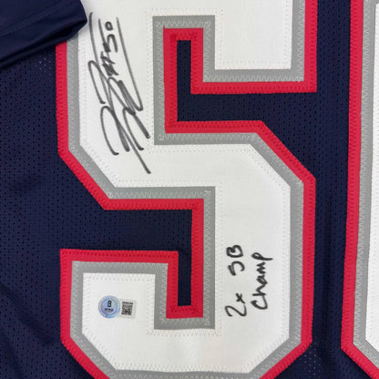 Autographed custom jersey with number 5 and 2 from NINKOVICH 50 Navy Football