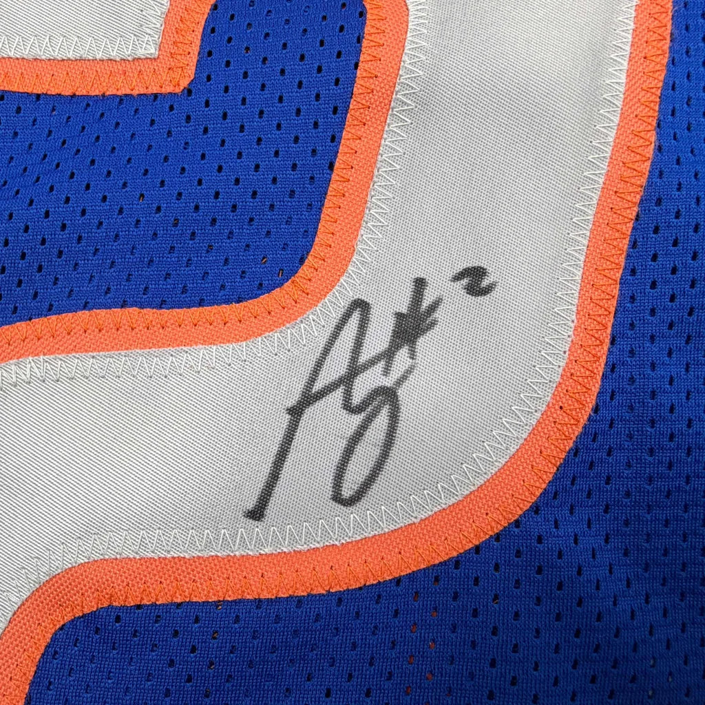 Autographed Blue Orange Custom Jersey Number 2 Jeanty Professional Sports Collectible