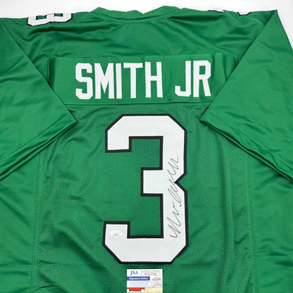 Green custom jersey with number 3 and signature from Smith Jr for sports fans